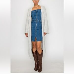 Brand new gorgeous Denim Strapless Dress sz S M L hot!!